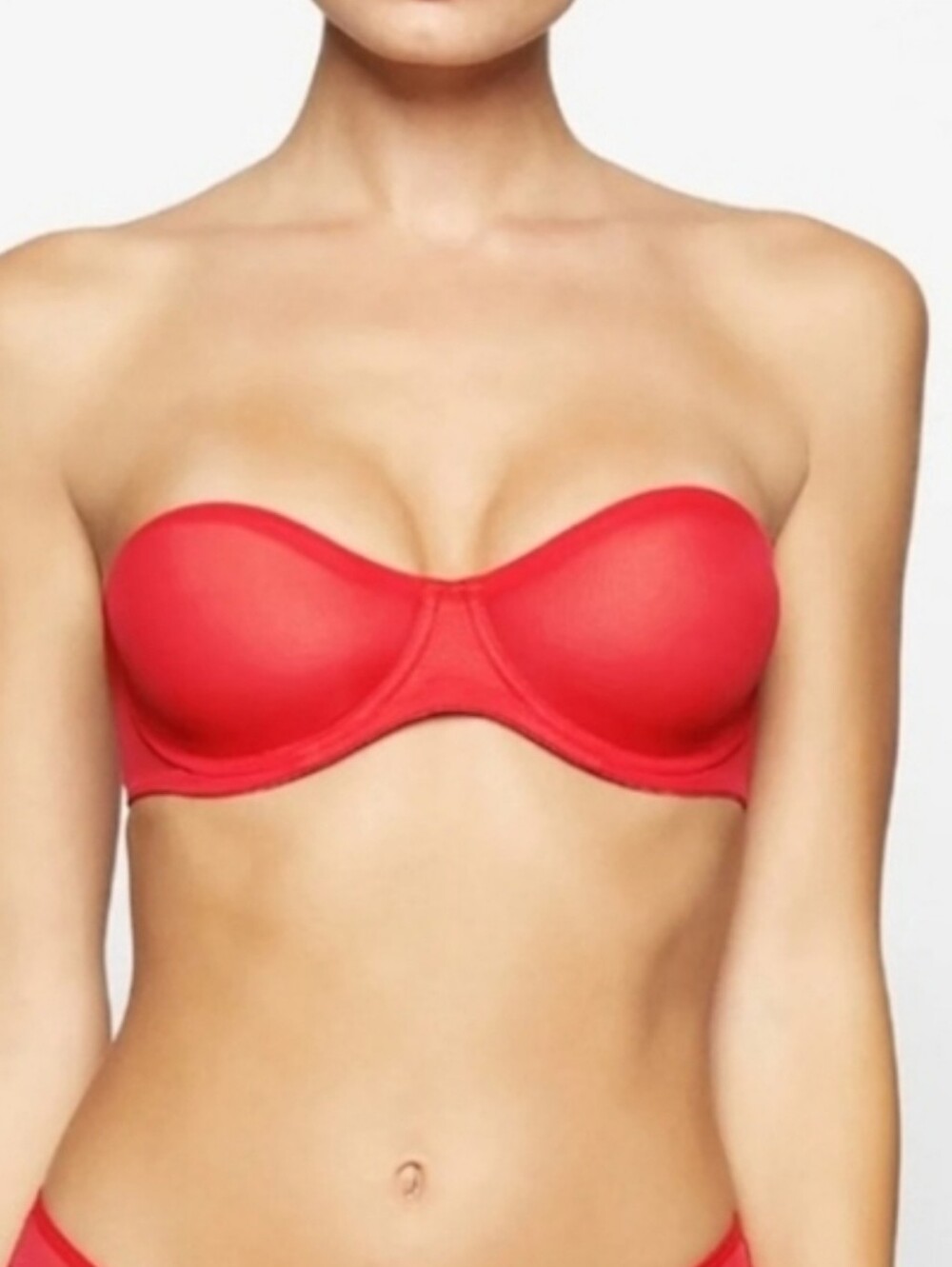 NWT SKIMS Ultrafine Mesh Convertible Strapless Bra (Poppy)
